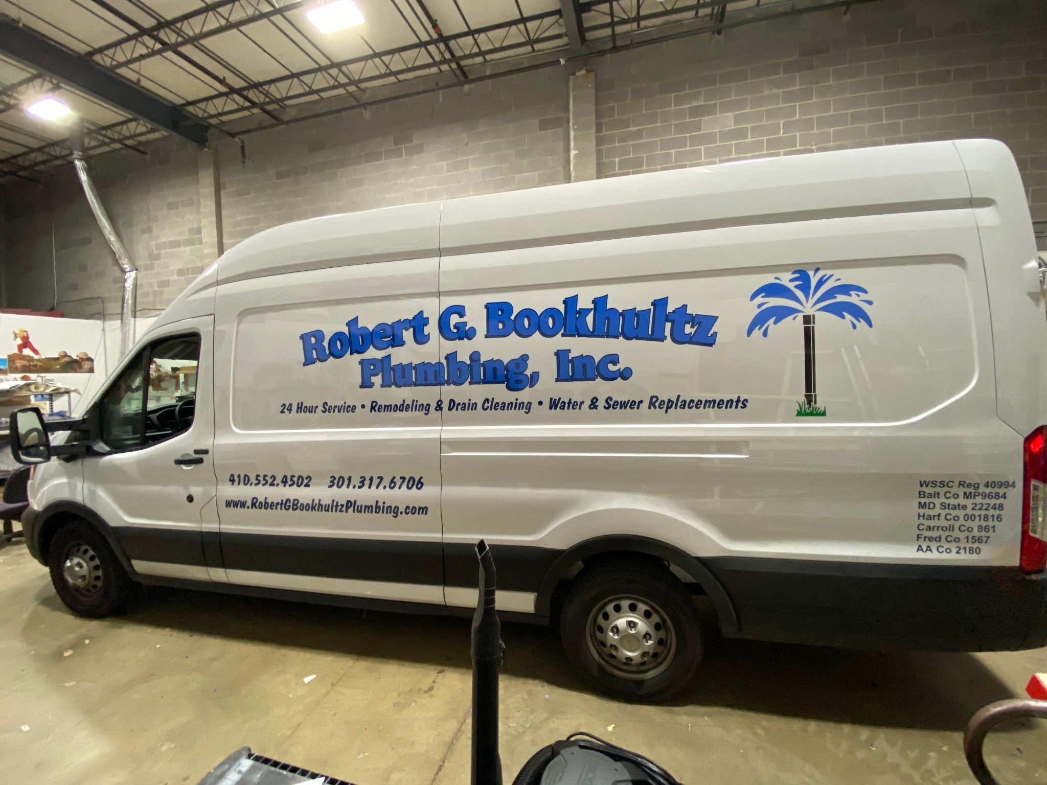 Bookhultz Plumbing service vehicle